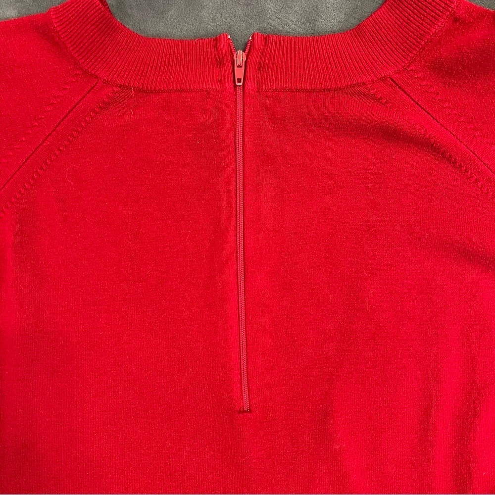 Vintage Plus size Red Crewneck Sweater with Relaxed Fit - Picture 4 of 5